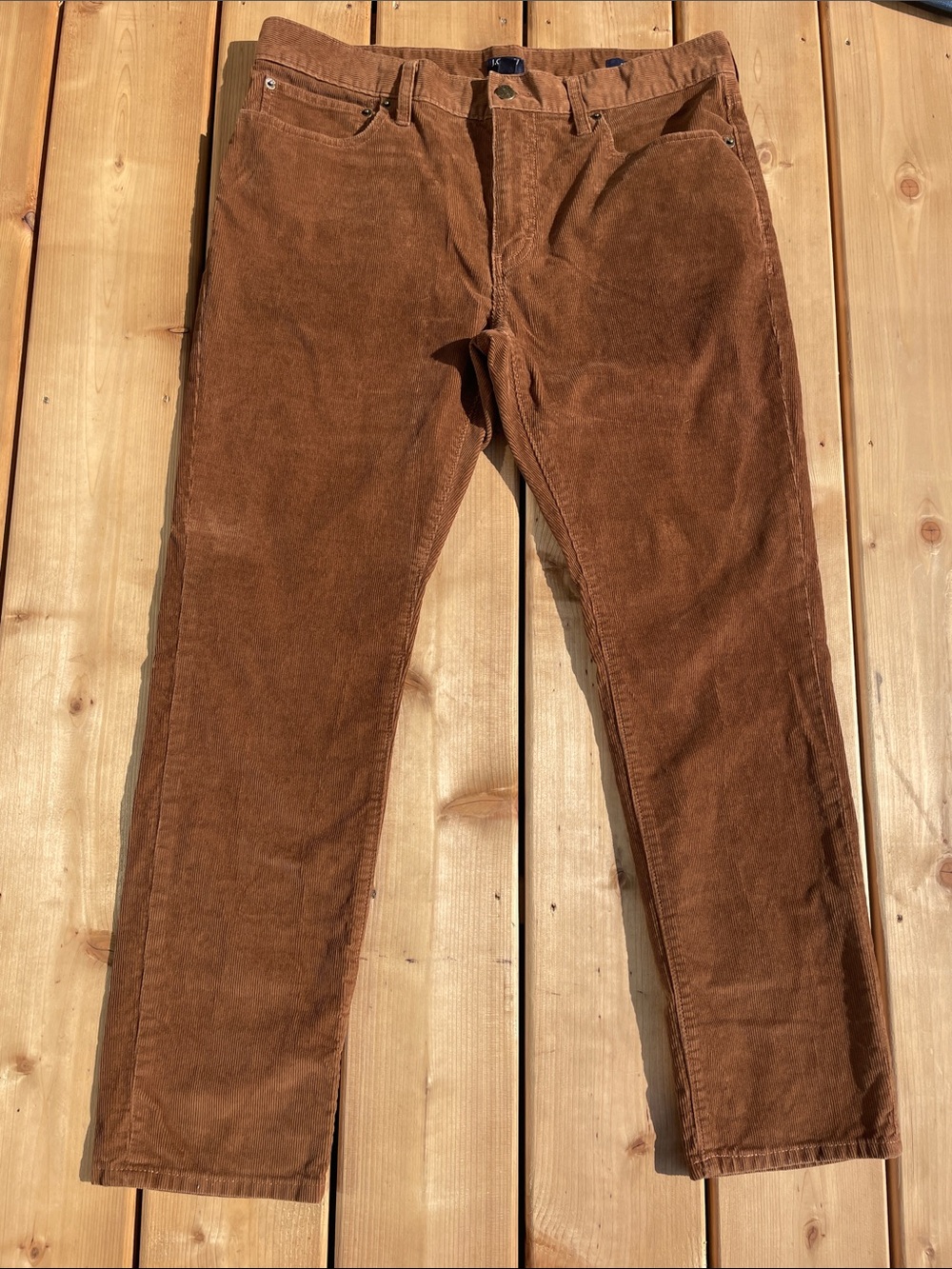 J. Crew Men's Corduroy Pants - Chestnut Brown